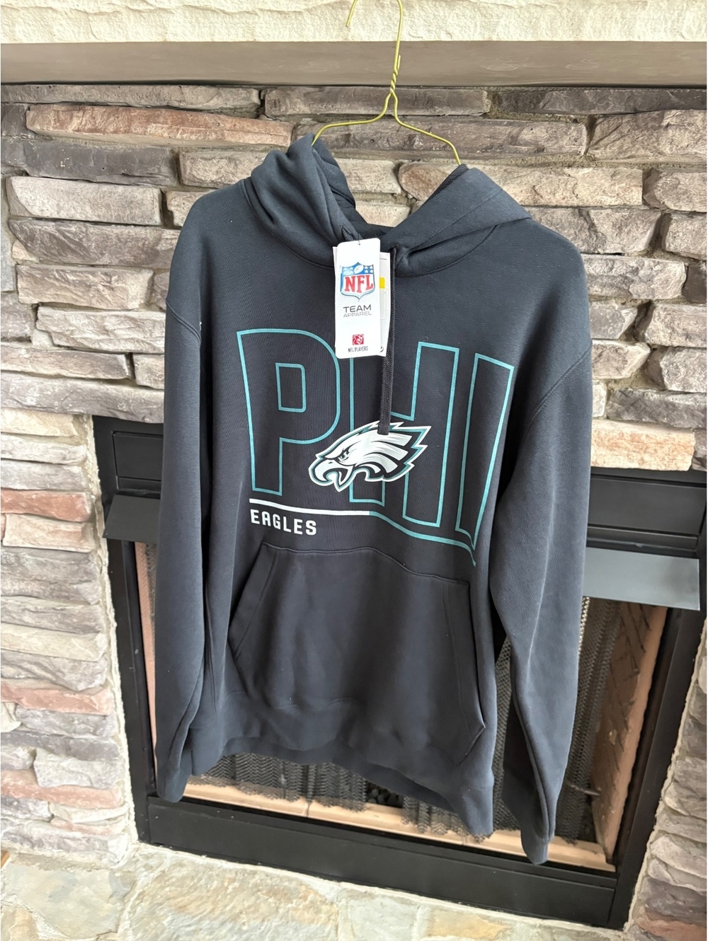 NEW Philadelphia Eagles Gray Pullover Hoodie Nfl Football Men's Small